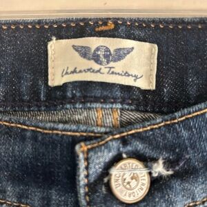 Uncharted Territory jeans size 32/ 16 Boot leg color blue cotton blend.